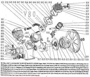 R 040V80 (051W80) Прокладка головки цилиндра V80 (W80) для v80