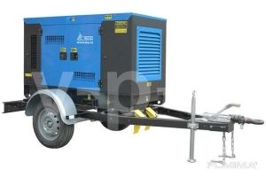 Дизельный генератор  АД-20С-Т400-1РКМ11 в шумозащитном кожухе на прицепе (двиг.TSS Diesel TDR-K 25 4L)