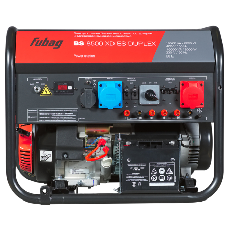 Бензиновый генератор  BS 8500 XD ES DUPLEX + 4Т Extra + Комплект колес и ручек FUBAG в ПОДАРОК