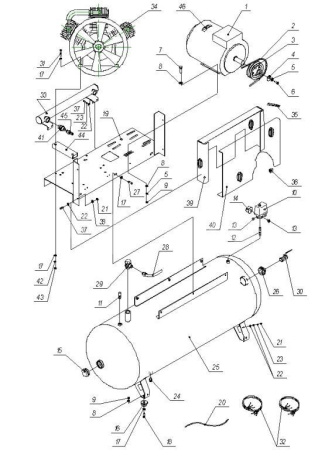 Ресивер для 500w95-16
