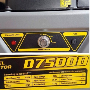 Дизельный генератор Loncin LCD7500D 54152 4-х тактный фото